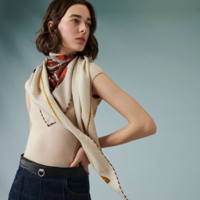 新品】希少！エルメス トライアングル ジェアン カシミアシルク エクス